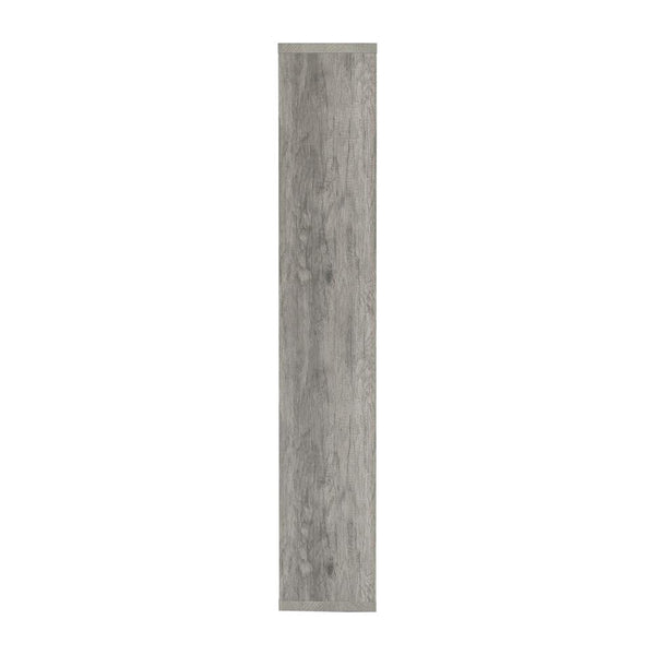 English Elm 10-Shelf Geometric Bookcase Grey Driftwood Finish — Tall Puzzle Shelving, 8 Compartments for Books, Decor B016P164185