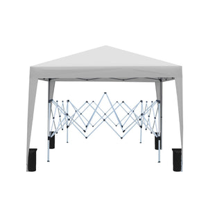 English Elm Outdoor 10x10 Pop up Canopy Gazebo with Sidewalls Mesh Windows Steel Frame Uv Roof Grey W419P445700