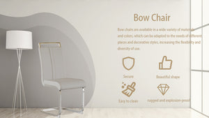 English Elm Modern Dining Chairs Set Of 4 - Stylish Pu Leather Upholstered Side Chairs With Metal Legs For Any Space W2189133287