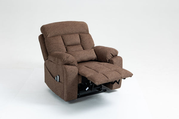 English Elm Old Age Power Lift Recliner Velvet Chair with Massage Heating and Dual Motor Control W547S00046