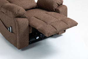 English Elm Old Age Power Lift Recliner Velvet Chair with Massage Heating and Dual Motor Control W547S00046
