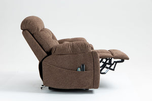 English Elm Old Age Power Lift Recliner Velvet Chair with Massage Heating and Dual Motor Control W547S00046
