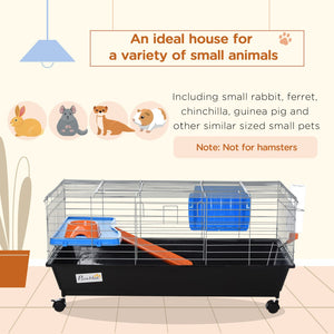 English Elm Pawhut Rolling Small Animal Cage Wire Enclosure for Rabbits Guinea Pigs Ferrets W2225P166409