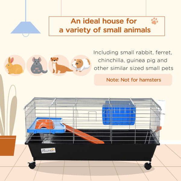 English Elm Pawhut Rolling Small Animal Cage Wire Enclosure for Rabbits Guinea Pigs Ferrets W2225P166409