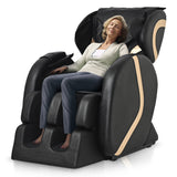 Hearth and Haven Massage Chair Recliner with 5 Automatic Modes and Full Body Air Pressure, Black W1875P147922