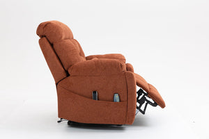 English Elm Old Age Power Lift Recliner Velvet Chair with Massage Heating and Dual Motor Control W547S00045