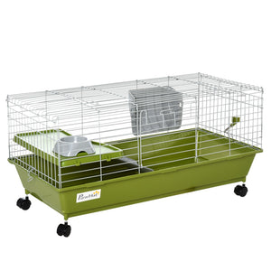 English Elm Pawhut Rolling Small Animal Cage Wire Enclosure for Rabbits Guinea Pigs Ferrets W2225P166410