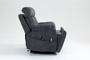 English Elm Old Age Power Lift Recliner Velvet Chair with Massage Heating and Dual Motor Control W547S00047