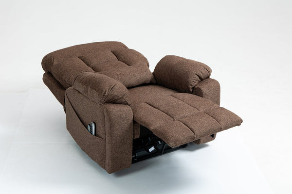 English Elm Old Age Power Lift Recliner Velvet Chair with Massage Heating and Dual Motor Control W547S00046