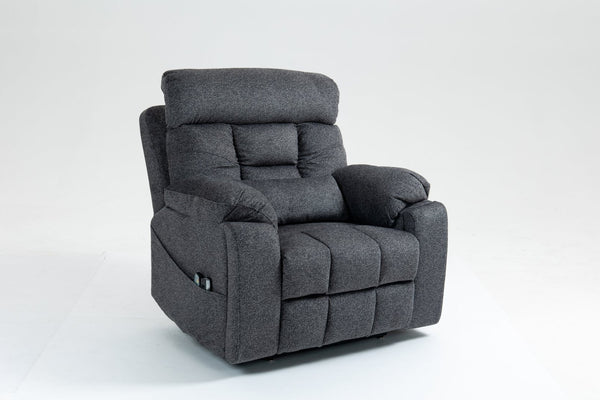 English Elm Old Age Power Lift Recliner Velvet Chair with Massage Heating and Dual Motor Control W547S00047
