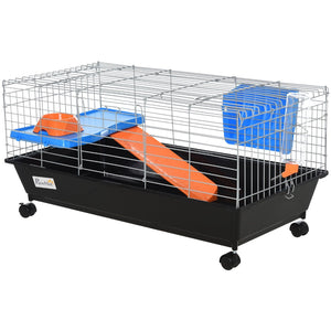 English Elm Pawhut Rolling Small Animal Cage Wire Enclosure for Rabbits Guinea Pigs Ferrets W2225P166409