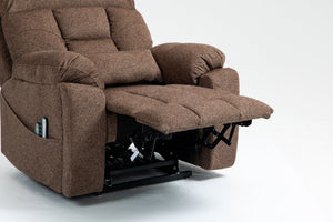 English Elm Old Age Power Lift Recliner Velvet Chair with Massage Heating and Dual Motor Control W547S00046