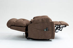 English Elm Old Age Power Lift Recliner Velvet Chair with Massage Heating and Dual Motor Control W547S00046