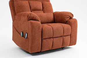 English Elm Old Age Power Lift Recliner Velvet Chair with Massage Heating and Dual Motor Control W547S00045