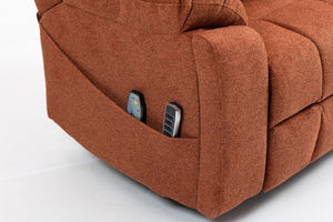 English Elm Old Age Power Lift Recliner Velvet Chair with Massage Heating and Dual Motor Control W547S00045
