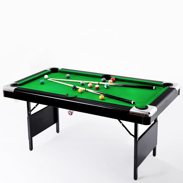 English Elm 6ft Billiard Pool Table with Green Felt Surface Foldable Legs for Home Game Room W2377P149842