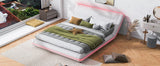Hearth and Haven Full Size Upholstery Platform Bed Frame with Sloped Headboard WF317796AAA