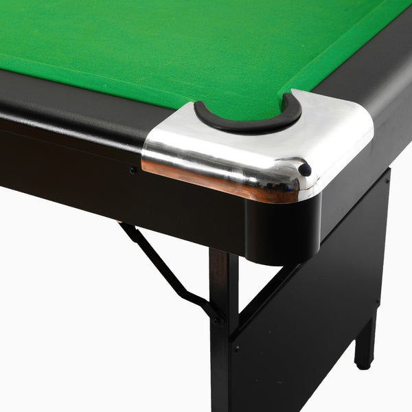 English Elm 6.3ft Foldable Pool Table with Full Accessory Kit for Family Game Rooms W2377P149846