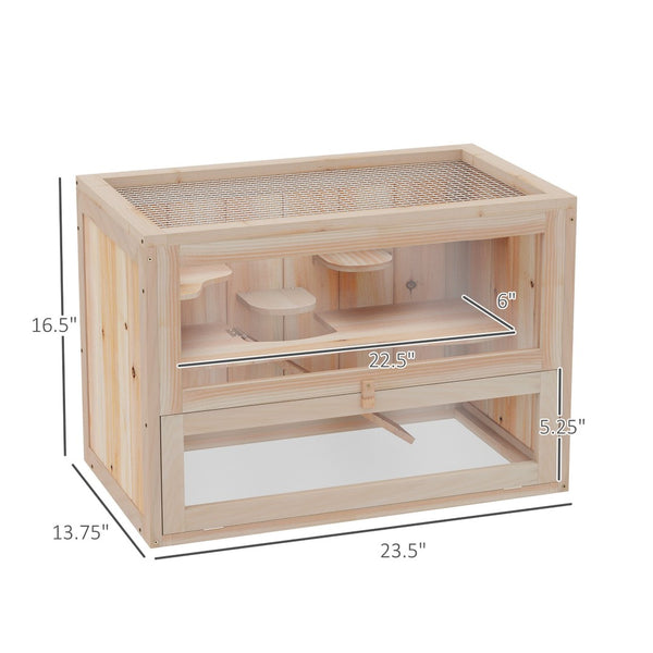 English Elm Pawhut Five Tier Wire Hamster Habitat with Tunnels Exercise Wheel and Carry Handles W2225P166266