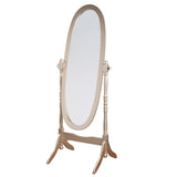 English Elm Traditional Queen Anna Style Wood Floor Cheval Mirror, Gold Finish