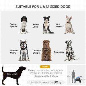 English Elm Pawhut Ventilated Pet Stroller For Medium Dogs - Foldable, Durable, With Storage Basket, Blue Design W2225P166285-GIGA