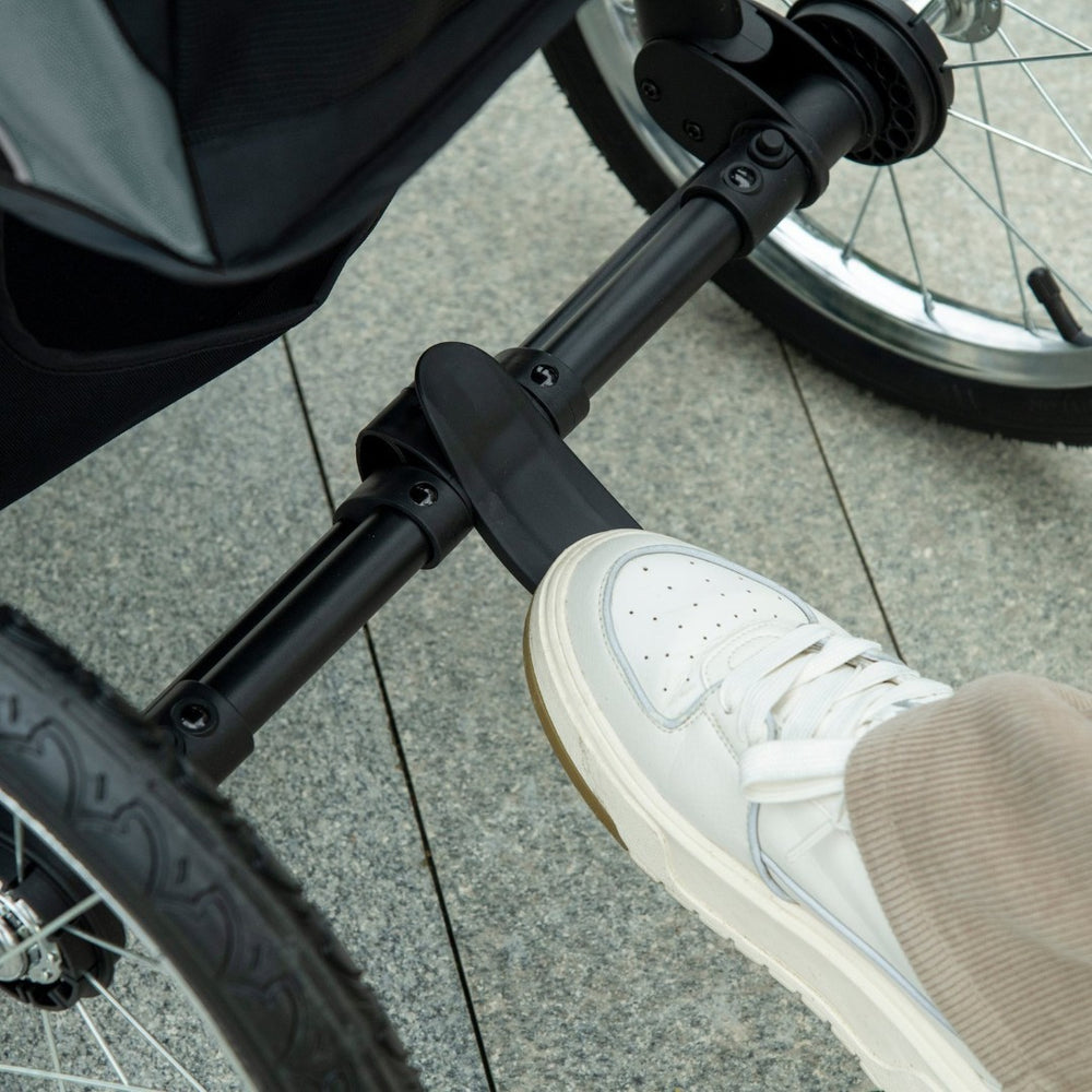 English Elm Pawhut Pet Stroller For Small/Medium Dogs - All-Terrain, Foldable, Adjustable Canopy & Storage Basket W2225P166289-GIGA