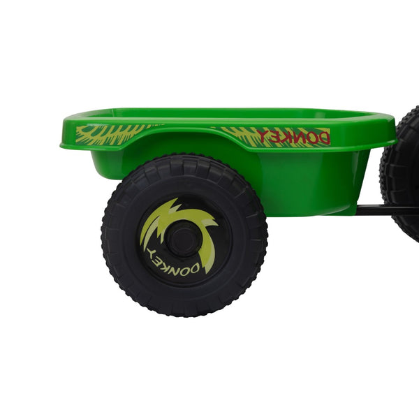 English Elm 6v Kids Ride on Atv Toddler Electric Car with Detachable Trailer and Bluetooth Audio Green W2181P164287