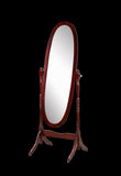 English Elm Traditional Queen Anna Style Wood Floor Cheval Mirror, Cherry Finish