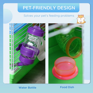 English Elm Pawhut 5 Tier Wire Hamster Habitat with Tubes Tunnels Carry Handle Water Bottle W2225P166270