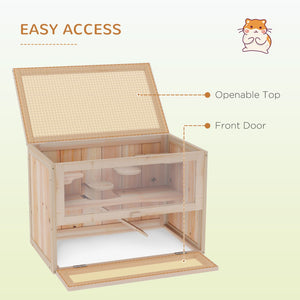 English Elm Pawhut Five Tier Wire Hamster Habitat with Tunnels Exercise Wheel and Carry Handles W2225P166266