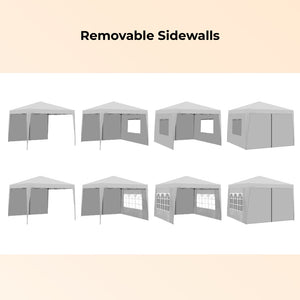 English Elm Outdoor 10x10 Pop up Gazebo with Removable Sidewalls Waterproof Steel Frame Canopy Magenta W419P445712