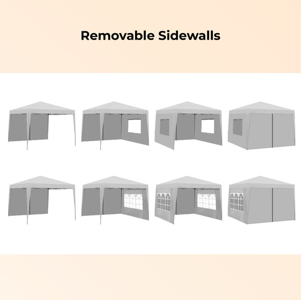 English Elm Outdoor 10x10 Pop up Gazebo with Removable Sidewalls Waterproof Steel Frame Canopy Magenta W419P445712