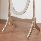 English Elm Traditional Queen Anna Style Wood Floor Cheval Mirror, Gold Finish