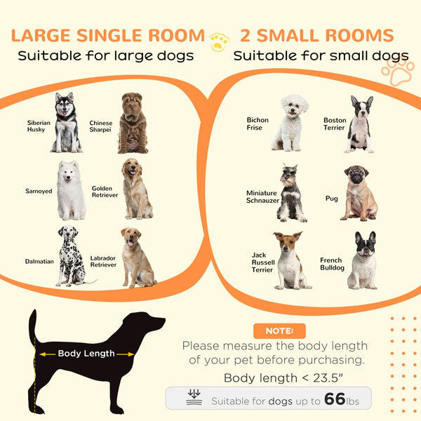 English Elm Pawhut Oak Finish Dog Kennel End Table with Divider for Living Room Decor W2225P166307