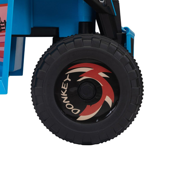 English Elm 6v Kids Ride on Atv Toddler Electric Car with Detachable Trailer and Bluetooth Audio Blue W2181P164288