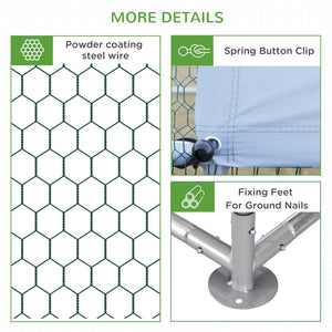 English Elm Pawhut Walk in Galvanized Steel Chicken Run Dome Enclosure Outdoor Backyard Hen Pen W2225P166345