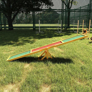 English Elm Pawhut Wooden Dog Agility Seesaw - Durable Training Equipment For Fun, Confidence, And Coordination! W2225P166277-GIGA