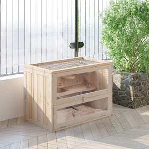 English Elm Pawhut Five Tier Wire Hamster Habitat with Tunnels Exercise Wheel and Carry Handles W2225P166266