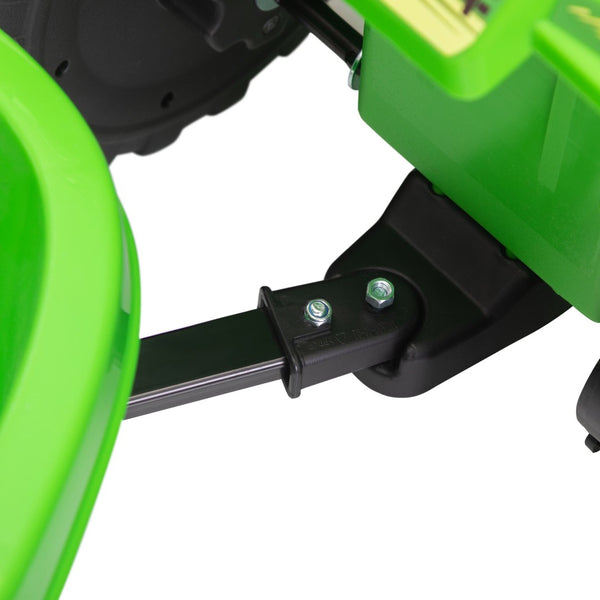 English Elm 6v Kids Ride on Atv Toddler Electric Car with Detachable Trailer and Bluetooth Audio Green W2181P164287