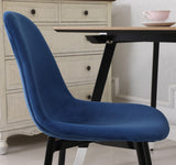 English Elm Lassan Contemporary Fabric Dining Chairs, Set Of 4, Blue