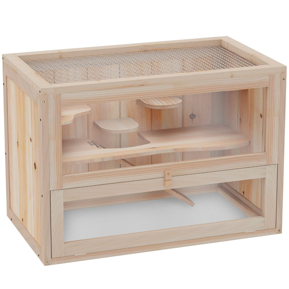 English Elm Pawhut Five Tier Wire Hamster Habitat with Tunnels Exercise Wheel and Carry Handles W2225P166266
