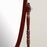 English Elm Traditional Queen Anna Style Wood Floor Cheval Mirror, Cherry Finish