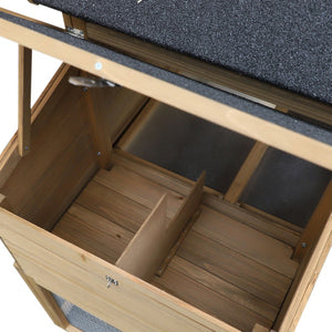 English Elm Pawhut Fir Wood Backyard Hen House with Nesting Box Run Ramp and Ventilated Windows W2225P166334