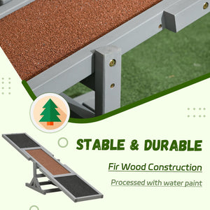 English Elm Pawhut Wooden Dog Agility Seesaw – Weather-Resistant Training Equipment For Confident Pets, 71" Long W2225P166278-GIGA