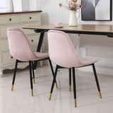 English Elm Lassan Contemporary Fabric Dining Chairs, Set Of 4, Pink