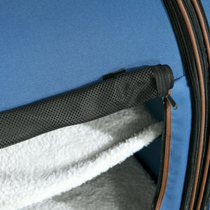 English Elm Pawhut 39" Portable Soft-Sided Cat Carrier - Convertible, Cozy, And Compact With Storage Bag, Blue W2225P166273-GIGA