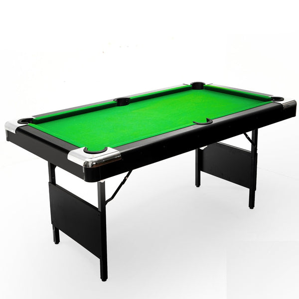 English Elm 6ft Billiard Pool Table with Green Felt Surface Foldable Legs for Home Game Room W2377P149842