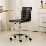 English Elm Fremo Chromel Adjustable Air Lift Office Chair, Black