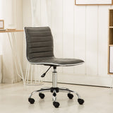 English Elm Fremo Chromel Adjustable Air Lift Office Chair, Grey