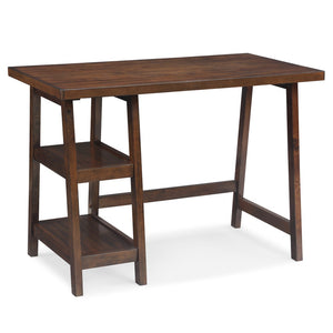 English Elm Redina Contemporary Wood Writing Desk With Storage, Espresso